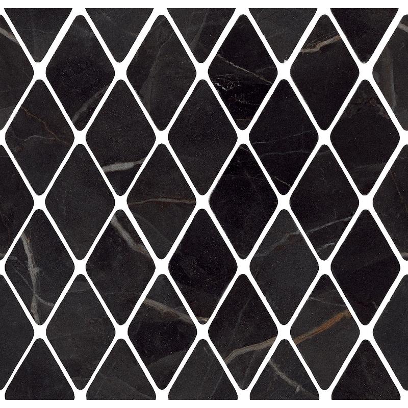 ITALGRANITI CHARM EXPERIENCE Mosaico Rombi Calacatta Black 31x33,5 cm 9 mm Geläppt