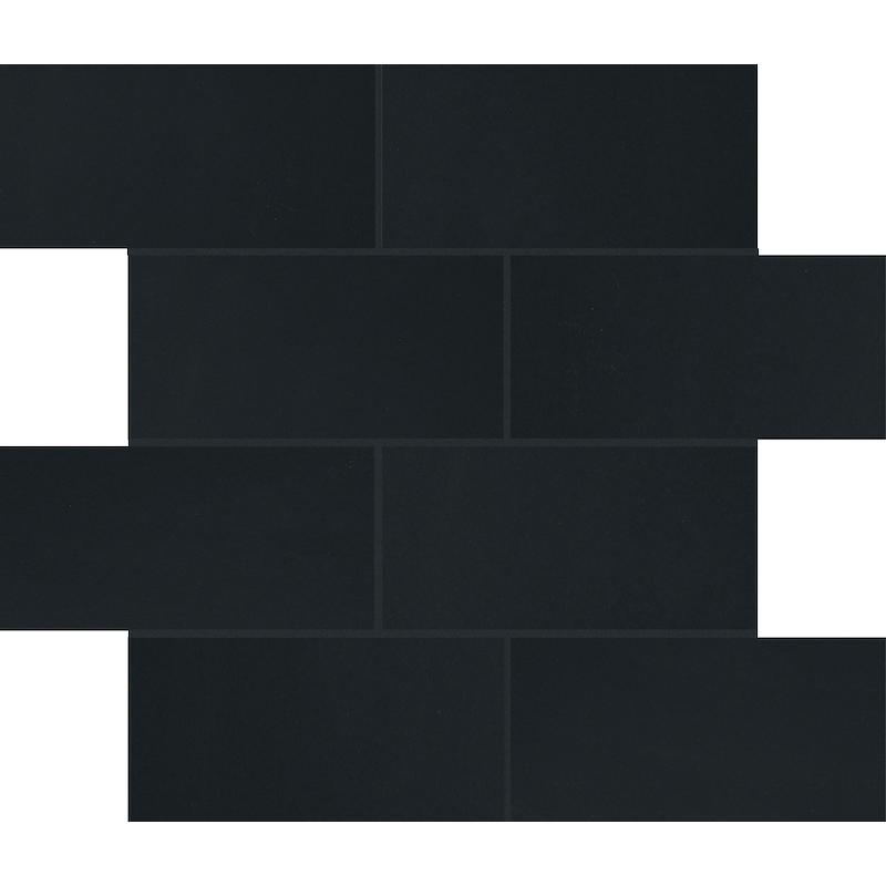 Floor Gres B&W MARBLE BLACK MURETTO SFALSATO 7,5x15 30x30 cm 6 mm Hochglänzend