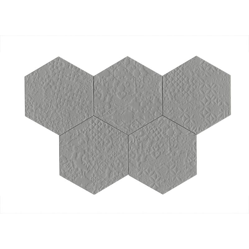 Ragno STRATFORD Grey struttura Crochet 3D 21x18,2 cm 10 mm Matte